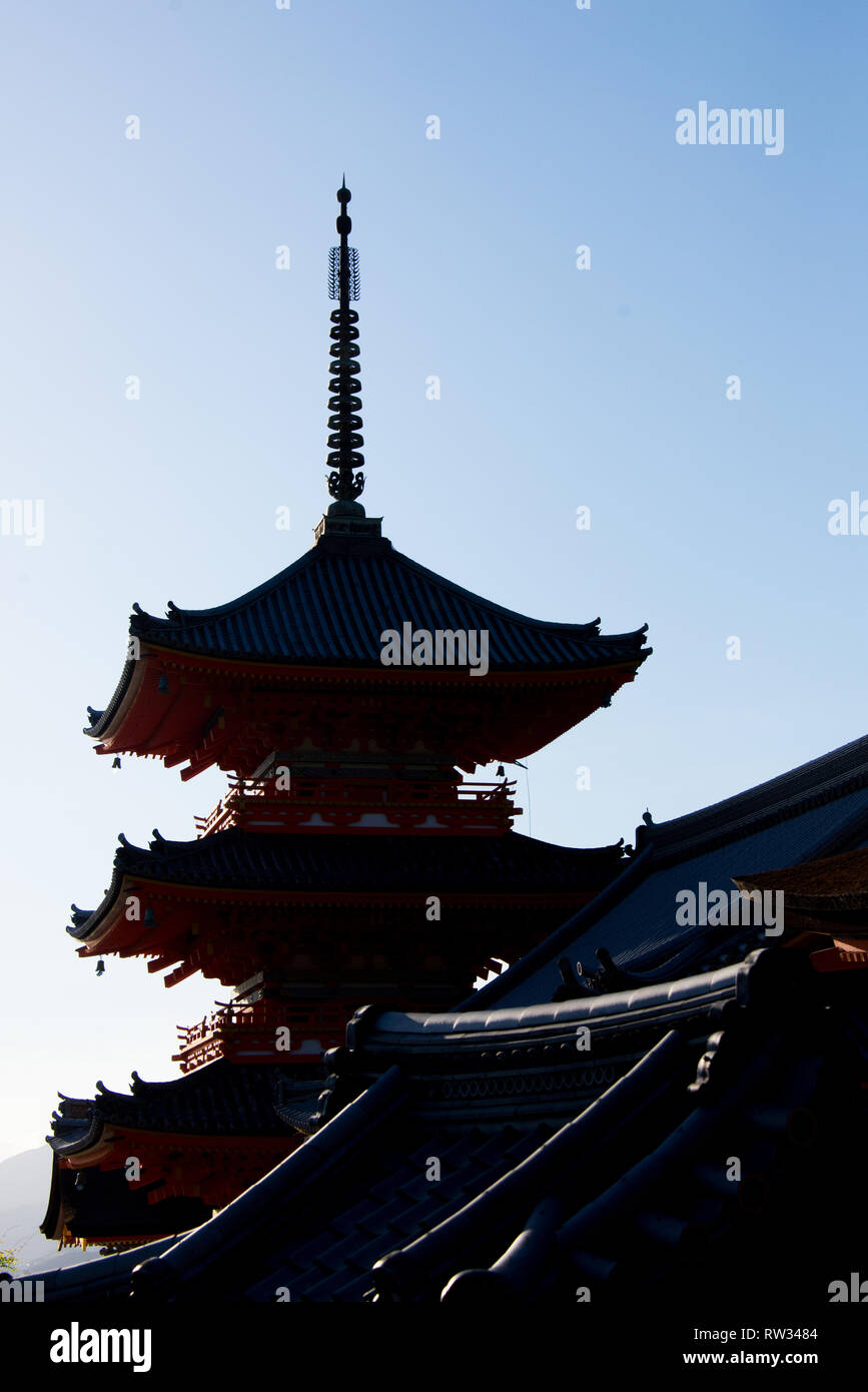 L'Asie, Japon, région du Kansai, Kyoto, temple Kiyomizu-dera Banque D'Images