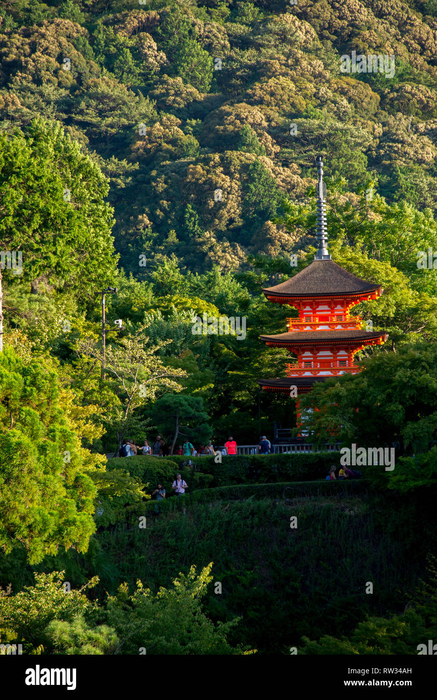 L'Asie, Japon, région du Kansai, Kyoto, temple Kiyomizu-dera Banque D'Images
