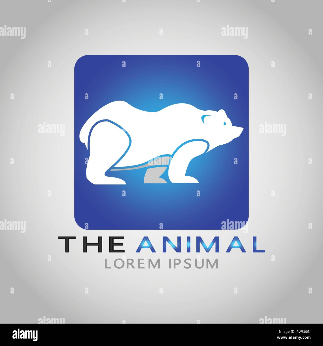 Ce logo a un animal libre. Ce logo est bon pour une utilisation par des entreprises ou des entreprises en lien avec les jouets des enfants. Illustration de Vecteur