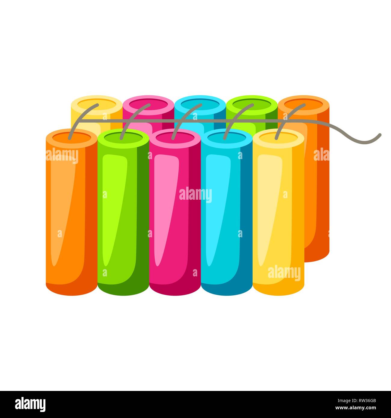 Illustration d'artifice coloré. Illustration de Vecteur