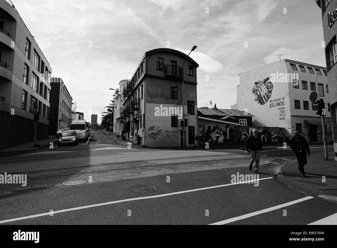 Reykjavik en Islande Banque D'Images