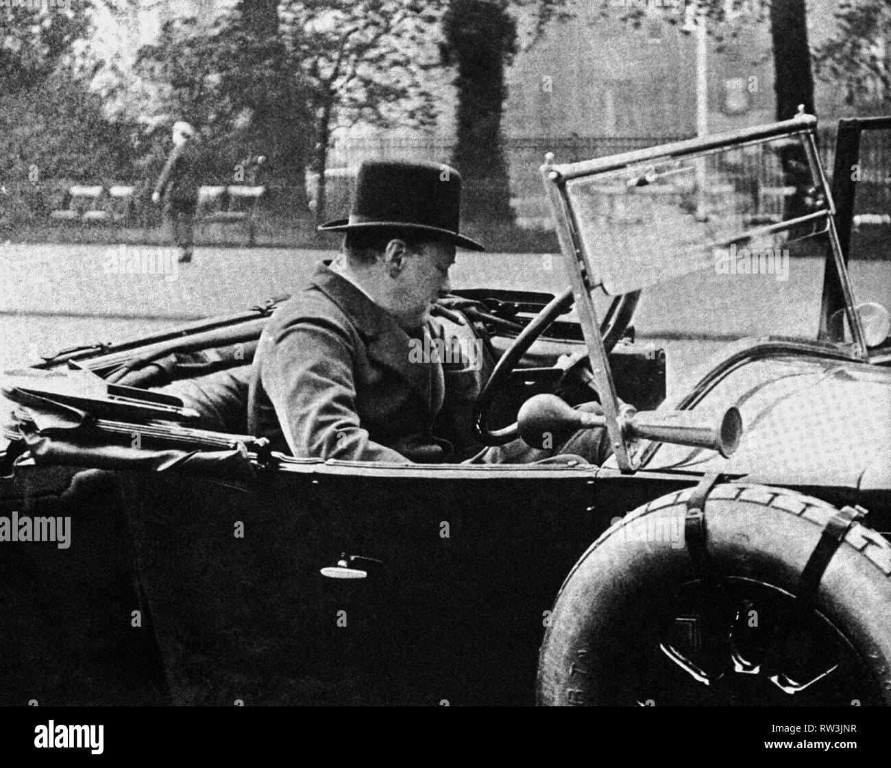 Winston Churchill en tant que chancelier de l'Échiquier. 1925. Banque D'Images