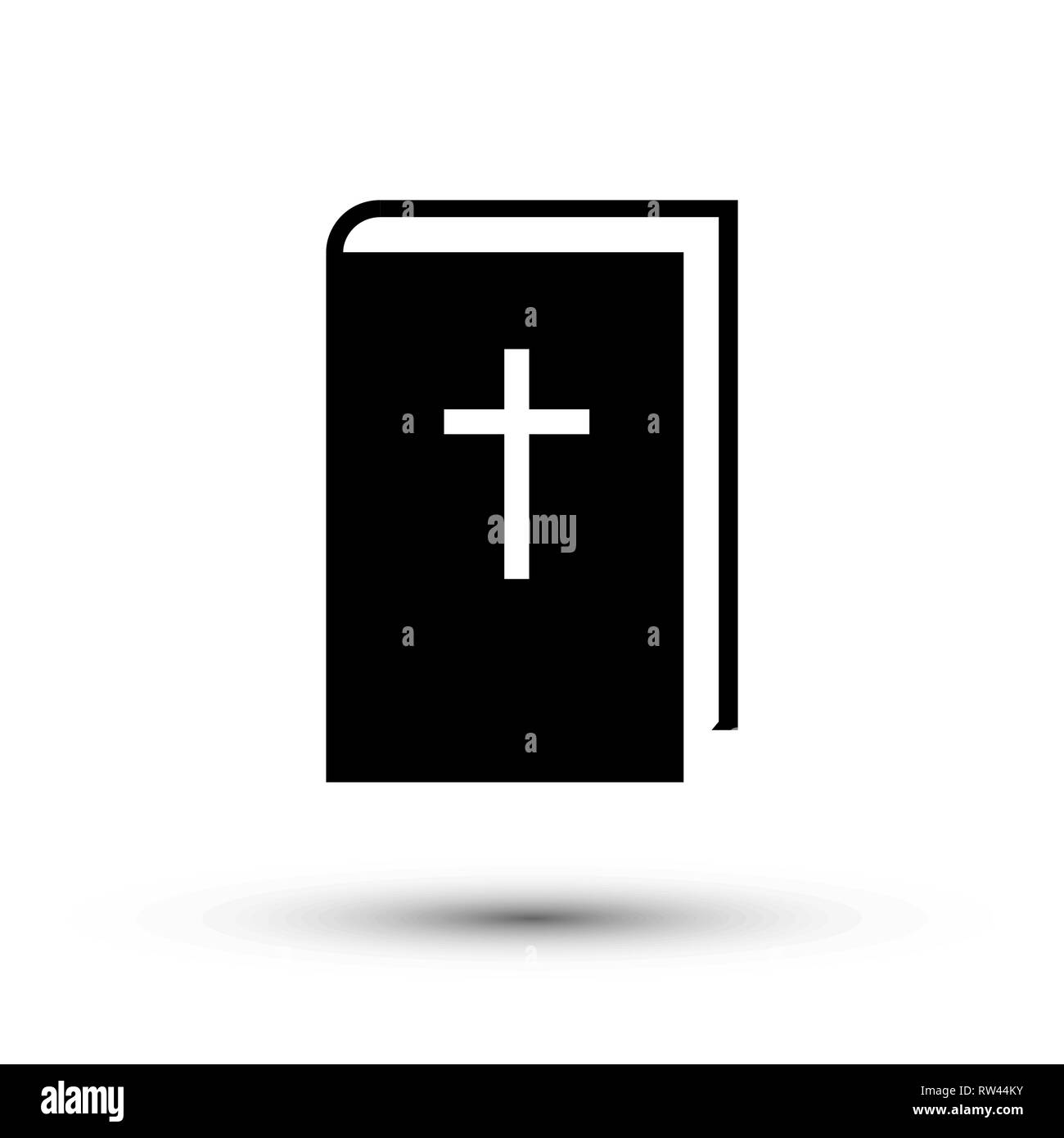 Modèle plat livre saint icône, vecteur de la bible. Illustration de Vecteur