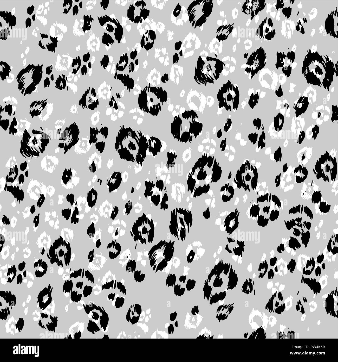 Résumé motif texturé monochrome. Gray la peau d'animaux. Leopard print transparente. Illustration de Vecteur