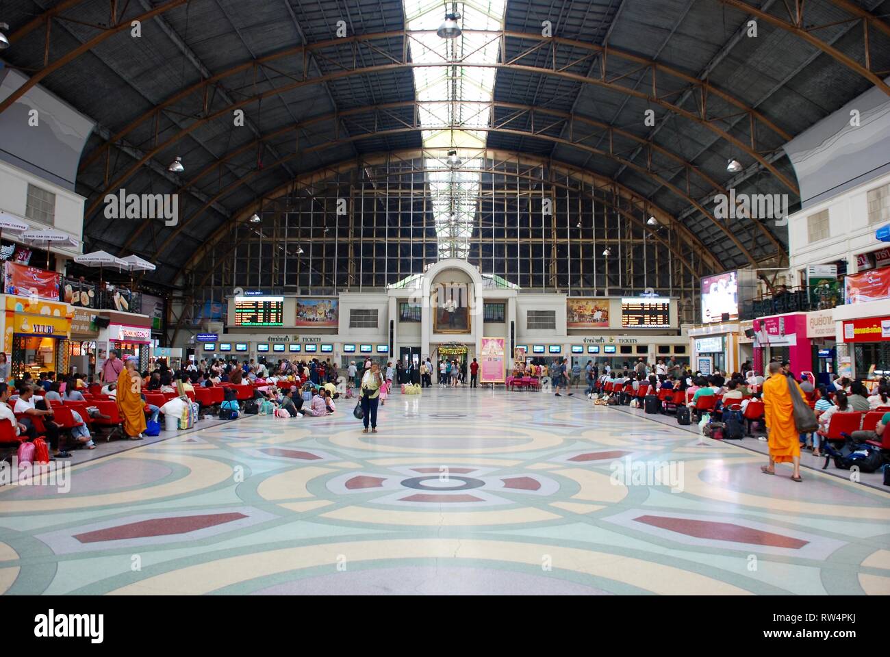 La gare de Hua Lamphong à Bangkok Banque D'Images