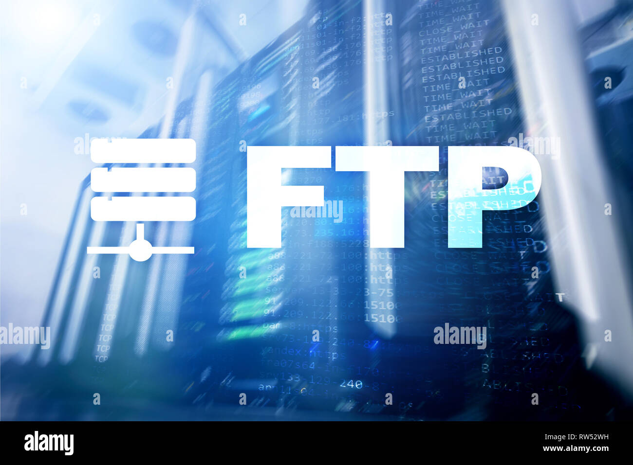 FTP - File transfer protocol. Internet et la communication concept Banque D'Images