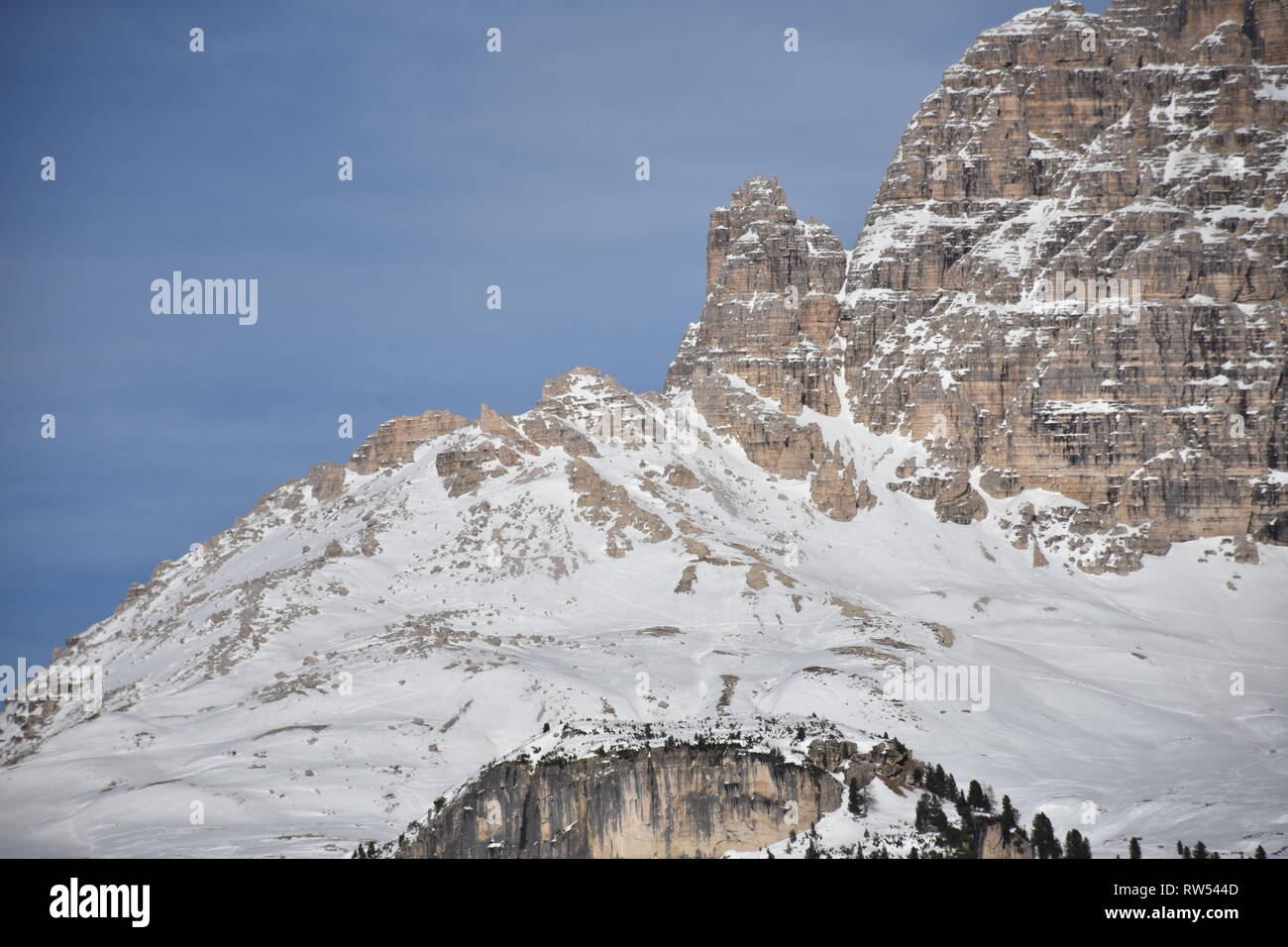 Italien, Dolomiten, Drei Zinnen, Monte Piano, Zinnen, hiver, Fels, EIS, Schnee, voir, Monte Cristallo, Cima Cadin di San Lucano, 3, 3 Cime Cime di Lav Banque D'Images