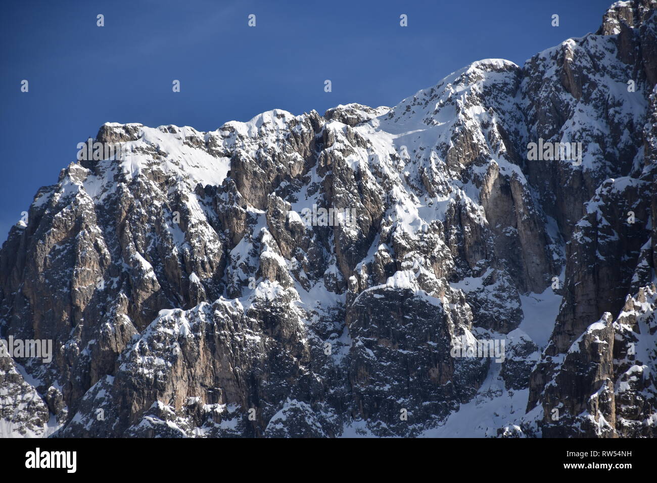 Italien, Dolomiten, Drei Zinnen, Monte Piano, Zinnen, hiver, Fels, EIS, Schnee, voir, Monte Cristallo, Cima Cadin di San Lucano, 3, 3 Cime Cime di Lav Banque D'Images