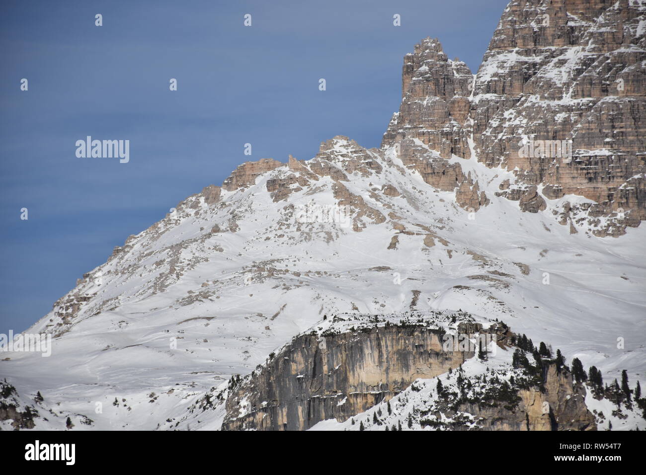 Italien, Dolomiten, Drei Zinnen, Monte Piano, Zinnen, hiver, Fels, EIS, Schnee, voir, Monte Cristallo, Cima Cadin di San Lucano, 3, 3 Cime Cime di Lav Banque D'Images