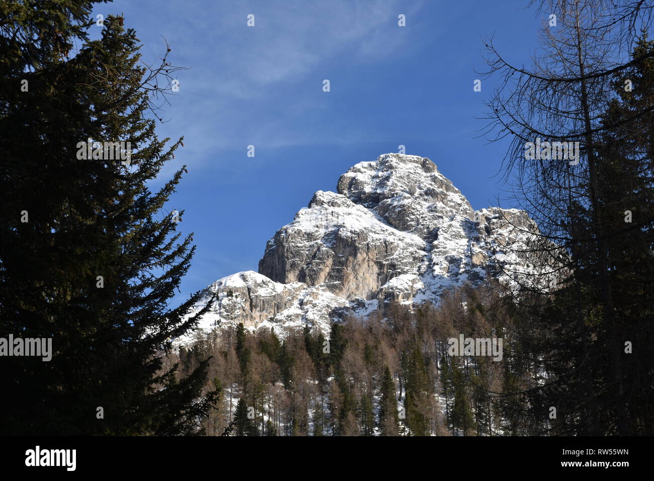 Italien, Dolomiten, Drei Zinnen, Monte Piano, Zinnen, hiver, Fels, EIS, Schnee, voir, Monte Cristallo, Cima Cadin di San Lucano, 3, 3 Cime Cime di Lav Banque D'Images