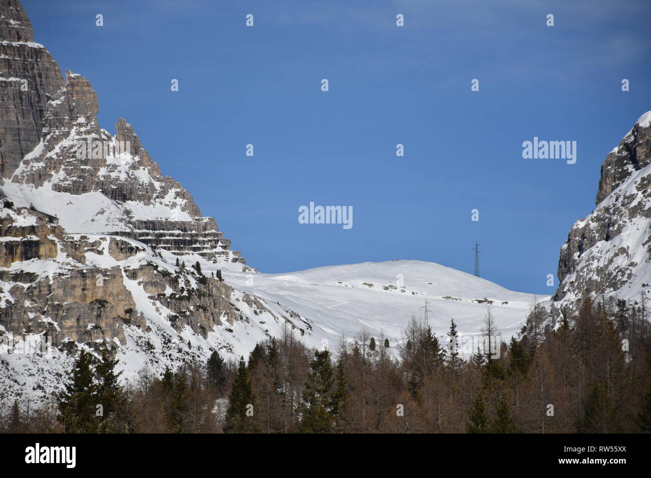 Italien, Dolomiten, Drei Zinnen, Monte Piano, Zinnen, hiver, Fels, EIS, Schnee, voir, Monte Cristallo, Cima Cadin di San Lucano, 3, 3 Cime Cime di Lav Banque D'Images