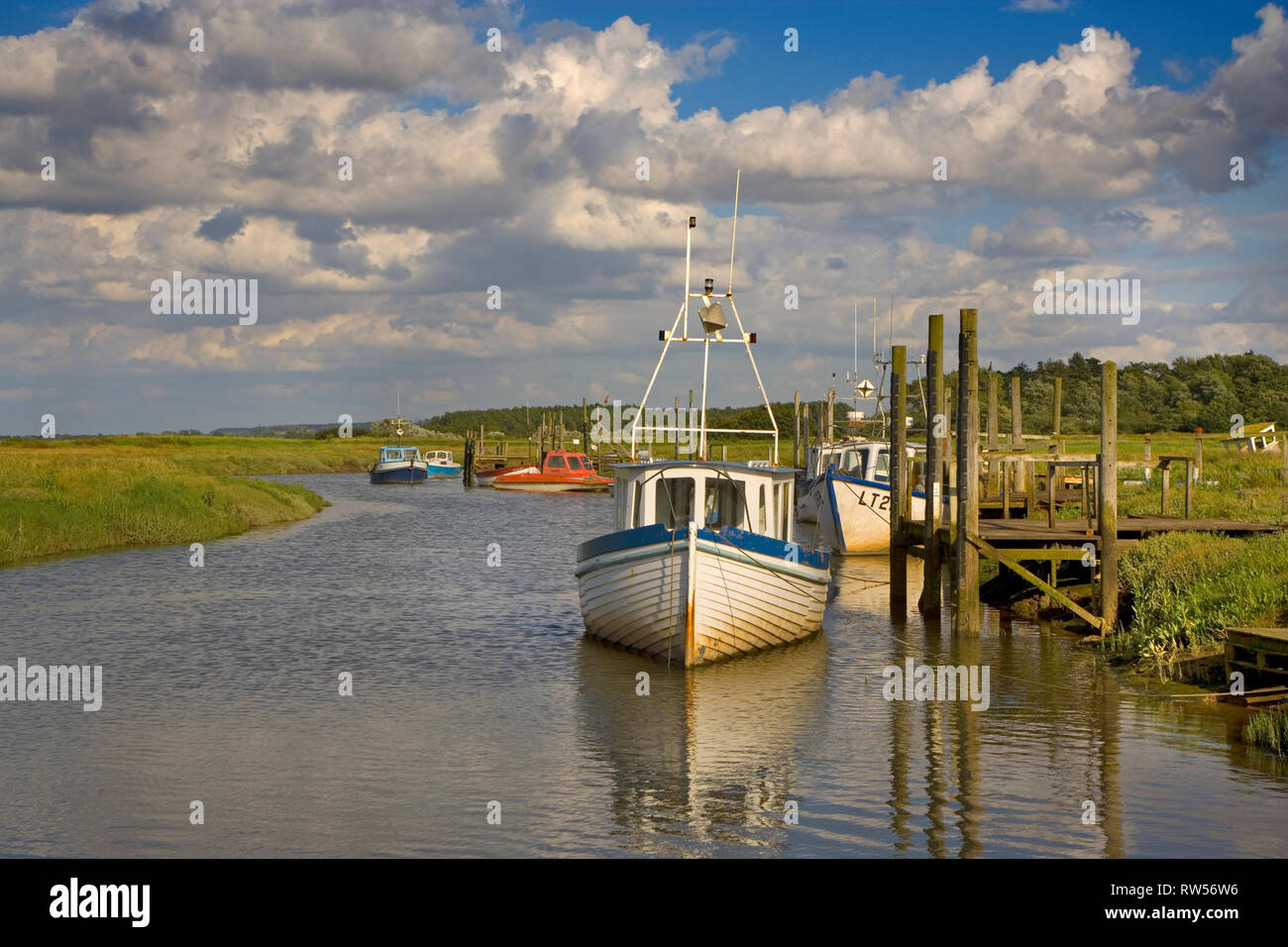 Le joli village côtier de Thornham Staithe près de Hunstanton à Norfolk Banque D'Images