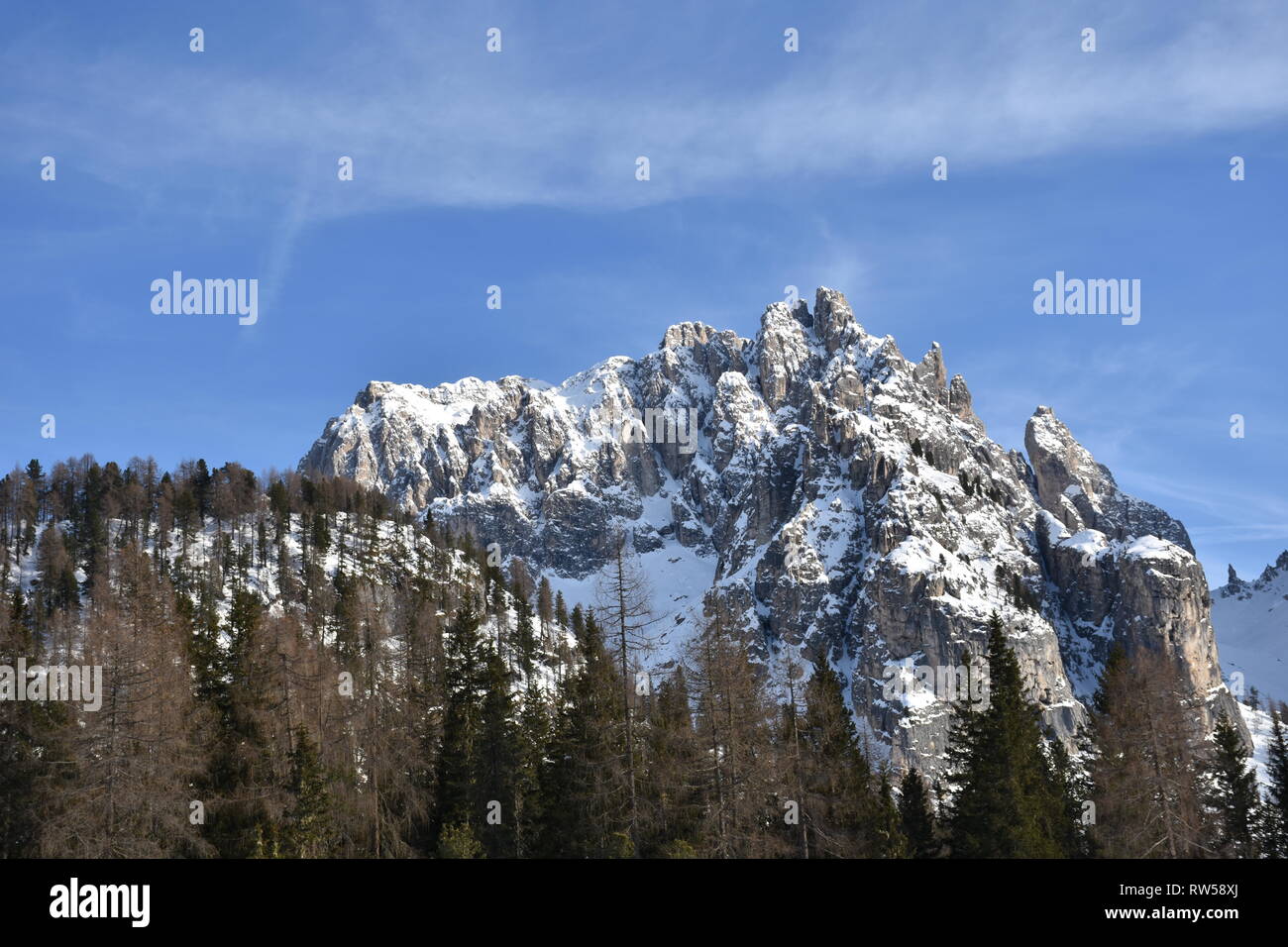 Italien, Dolomiten, Drei Zinnen, Monte Piano, Zinnen, hiver, Fels, EIS, Schnee, voir, Monte Cristallo, Cima Cadin di San Lucano, 3, 3 Cime Cime di Lav Banque D'Images