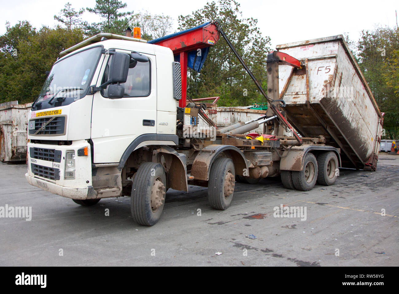 Déchets, ordures, recyclage, déchets, usine, collection, vert, bin, bois, métal, plastique, carton, de l'enfouissement des déchets, benne,, gestion, matériaux, papier, Banque D'Images