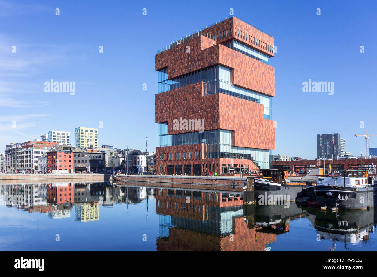 Le musée MAS / Museum aan de Stroom à Anvers, Flandre orientale, Belgique Banque D'Images