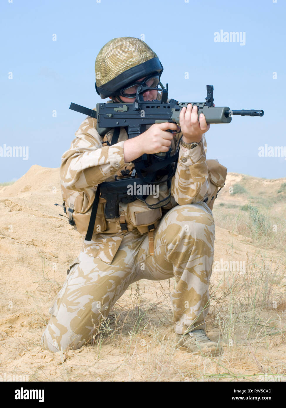 British Royal Commando en action. Banque D'Images