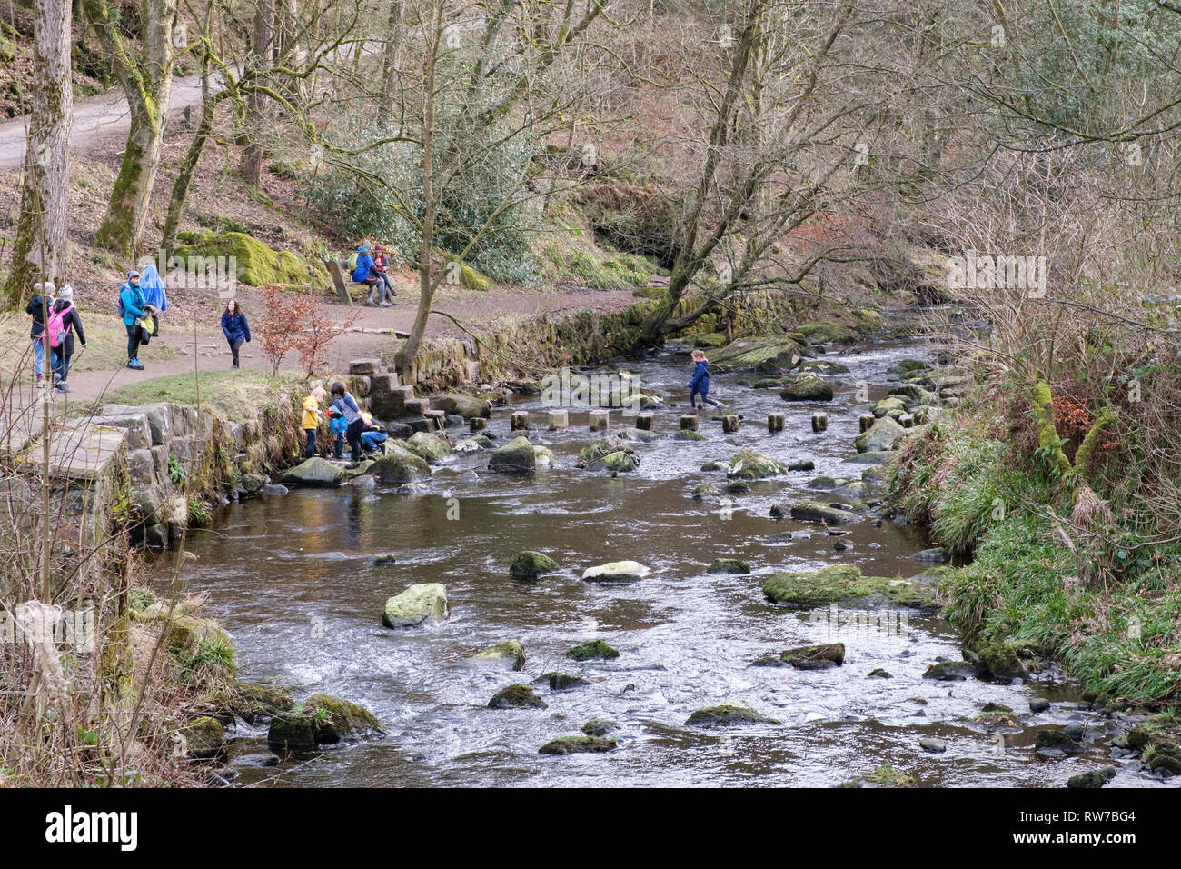 Gibson Mill à Hardcastle Crags , Calderdale Hebden Bridge , , West Yorkshire Banque D'Images