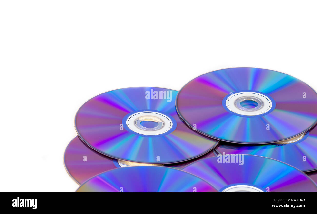 Blu ray dvd rom violet, l'arrière-plan de stockage de bureau détail macro Banque D'Images
