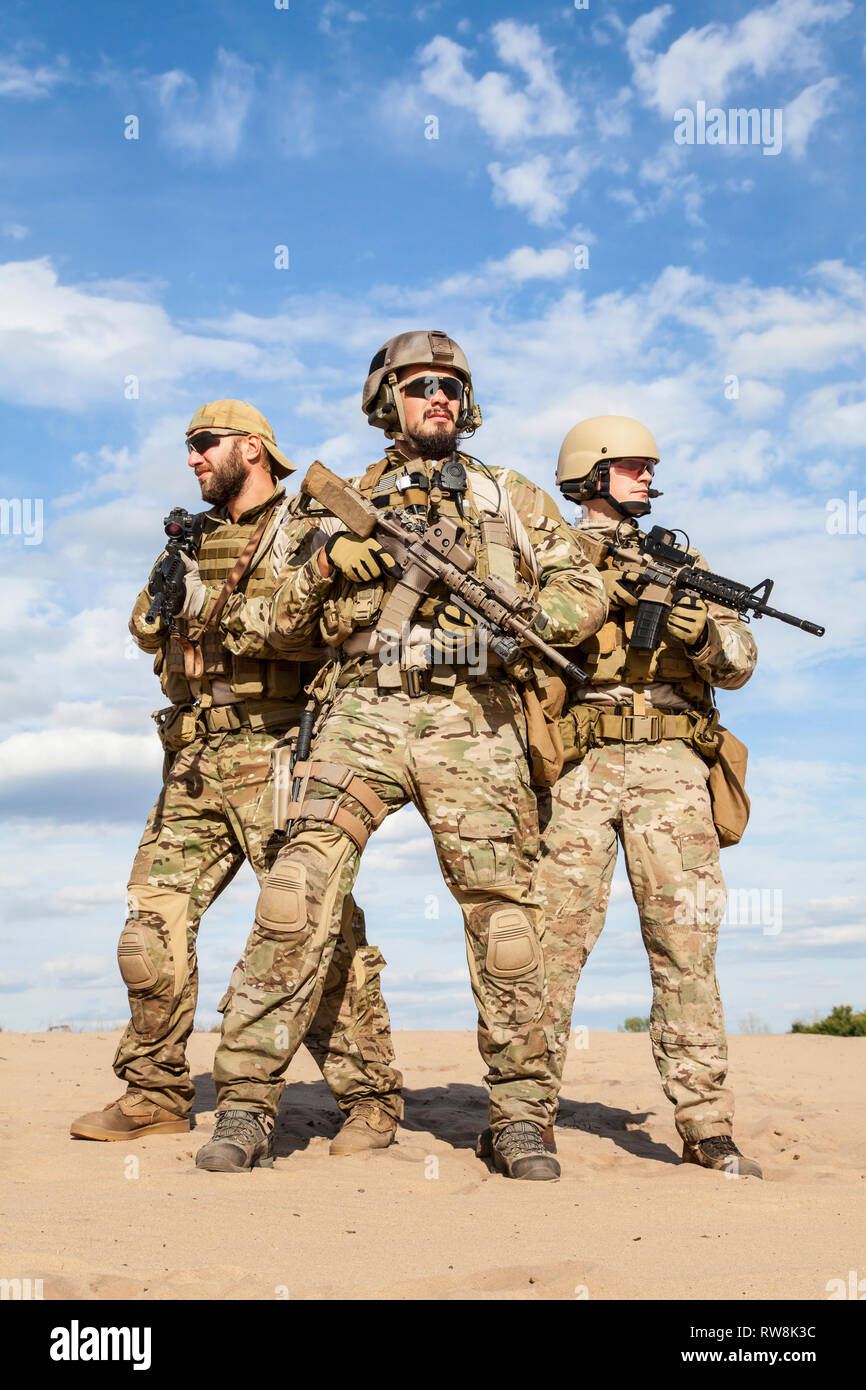 Les bérets verts U.S. Army Special Forces Group des soldats. Banque D'Images