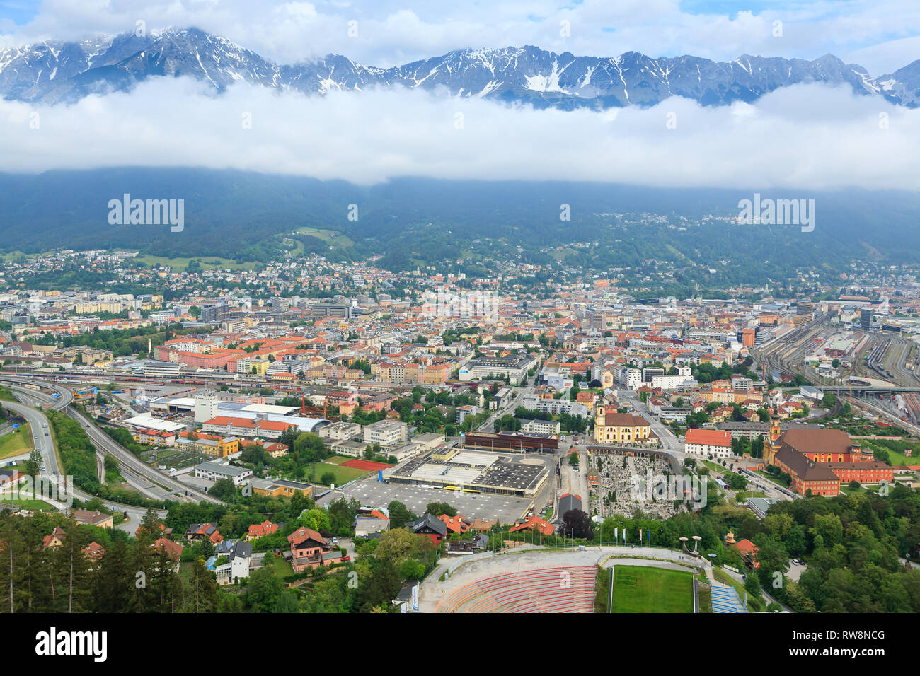 Saut à ski de Bergisel, Innsbruck, Autriche Banque D'Images