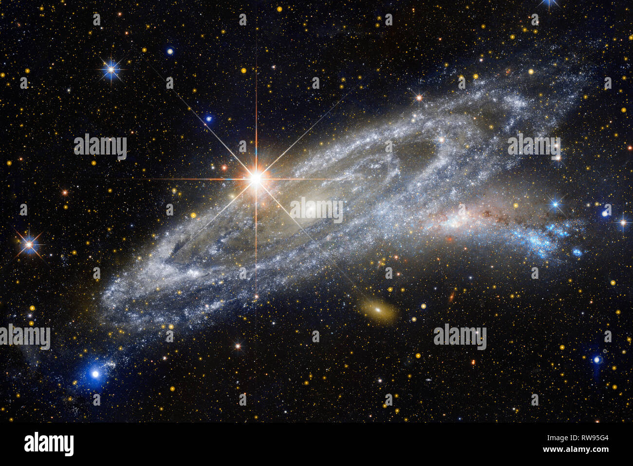Magnifique nébuleuse colorée quelque part dans l'univers sans fin. Éléments de cette image fournie par la NASA Banque D'Images