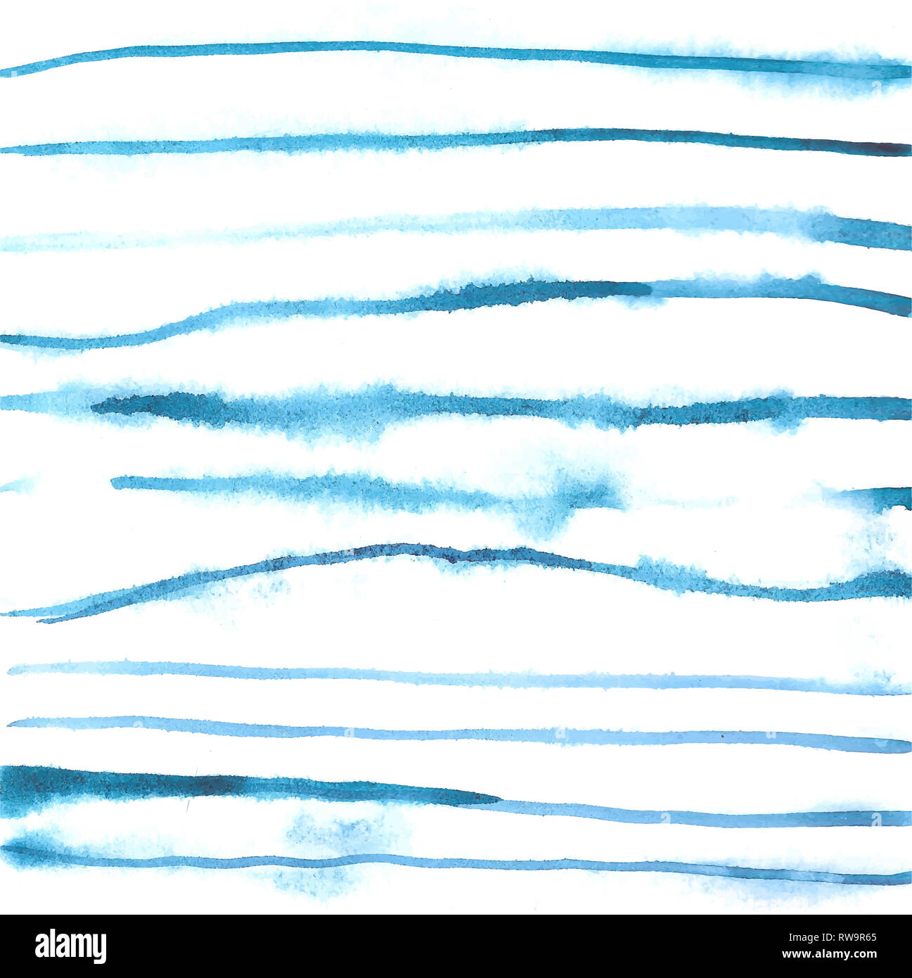 Des lignes à main libre bleu aquarelle background Banque D'Images