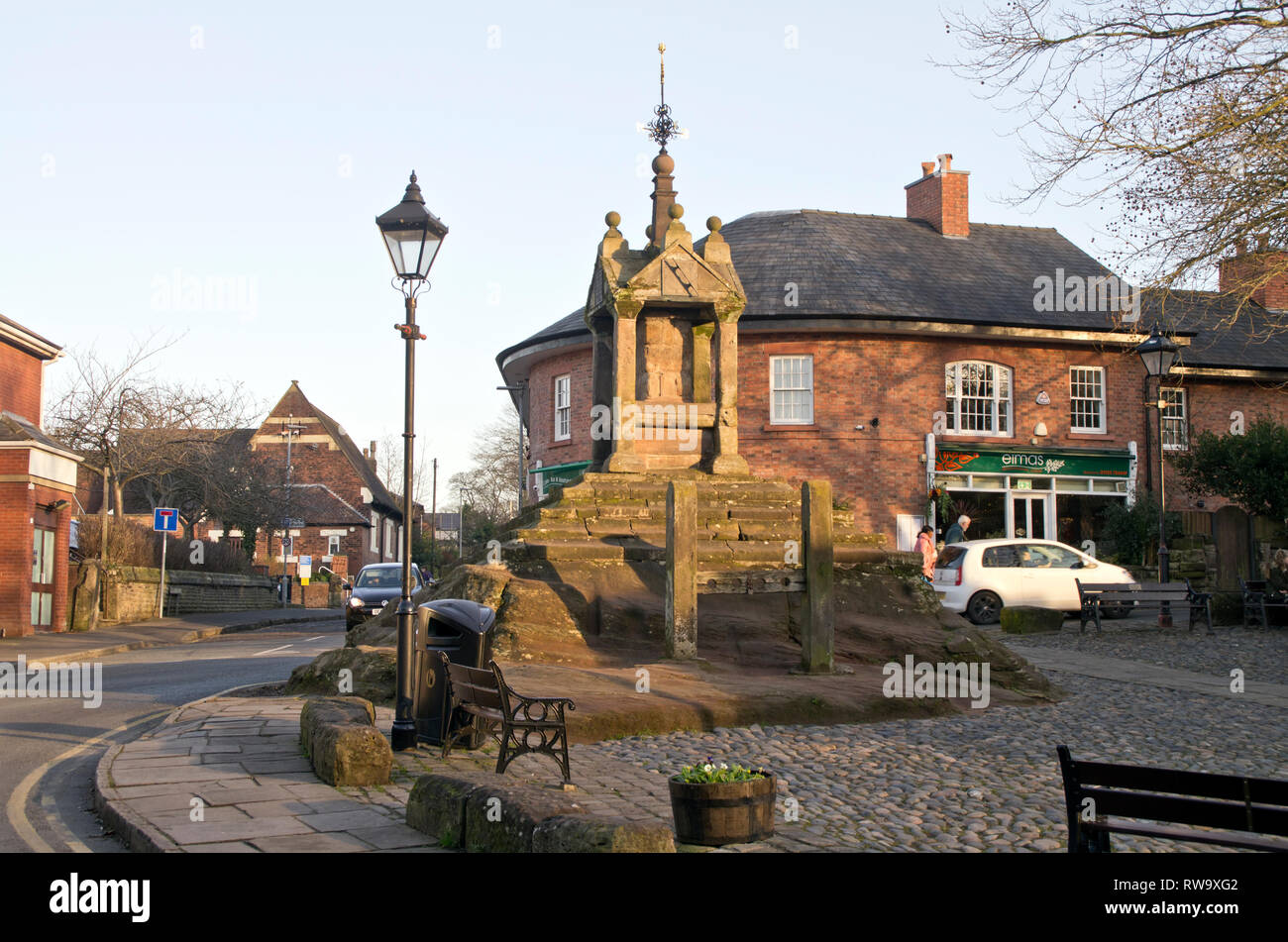 La Croix, Cheshire Lymm Banque D'Images