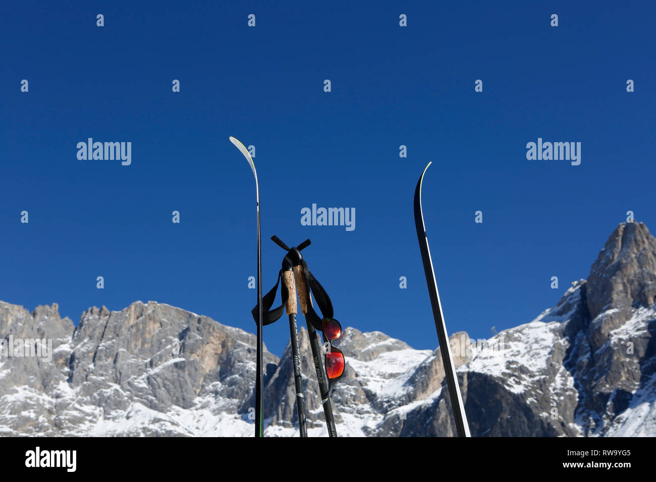 Symbolbilder,Ski de fond, patinage, San Martino di Castrozza Trentin,Italien,Europa Banque D'Images