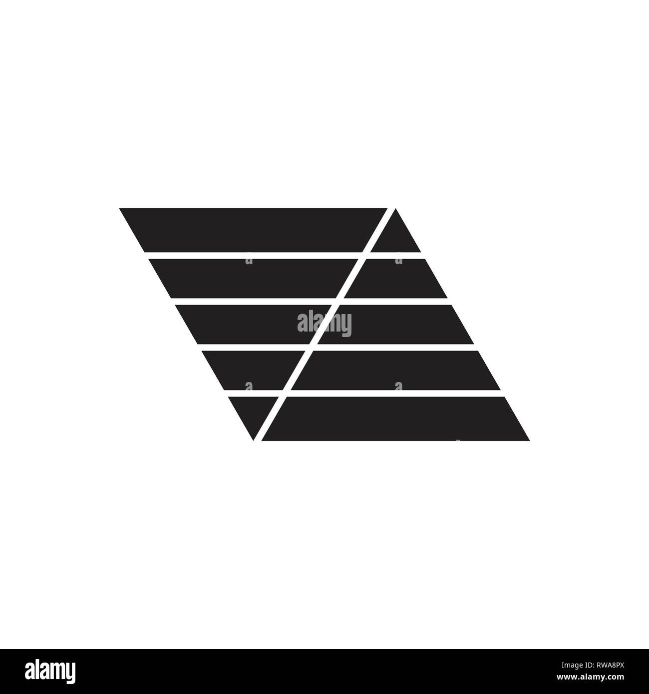 Trapèze rayures simple logo Vector Illustration de Vecteur