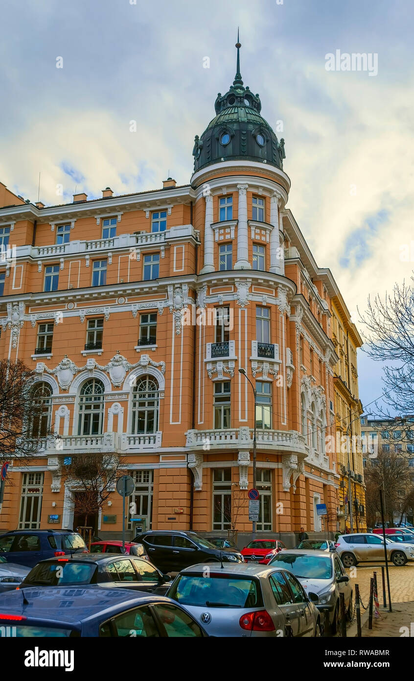 De l'architecture du début du 20e siècle;Sofia, Bulgarie ; Banque D'Images