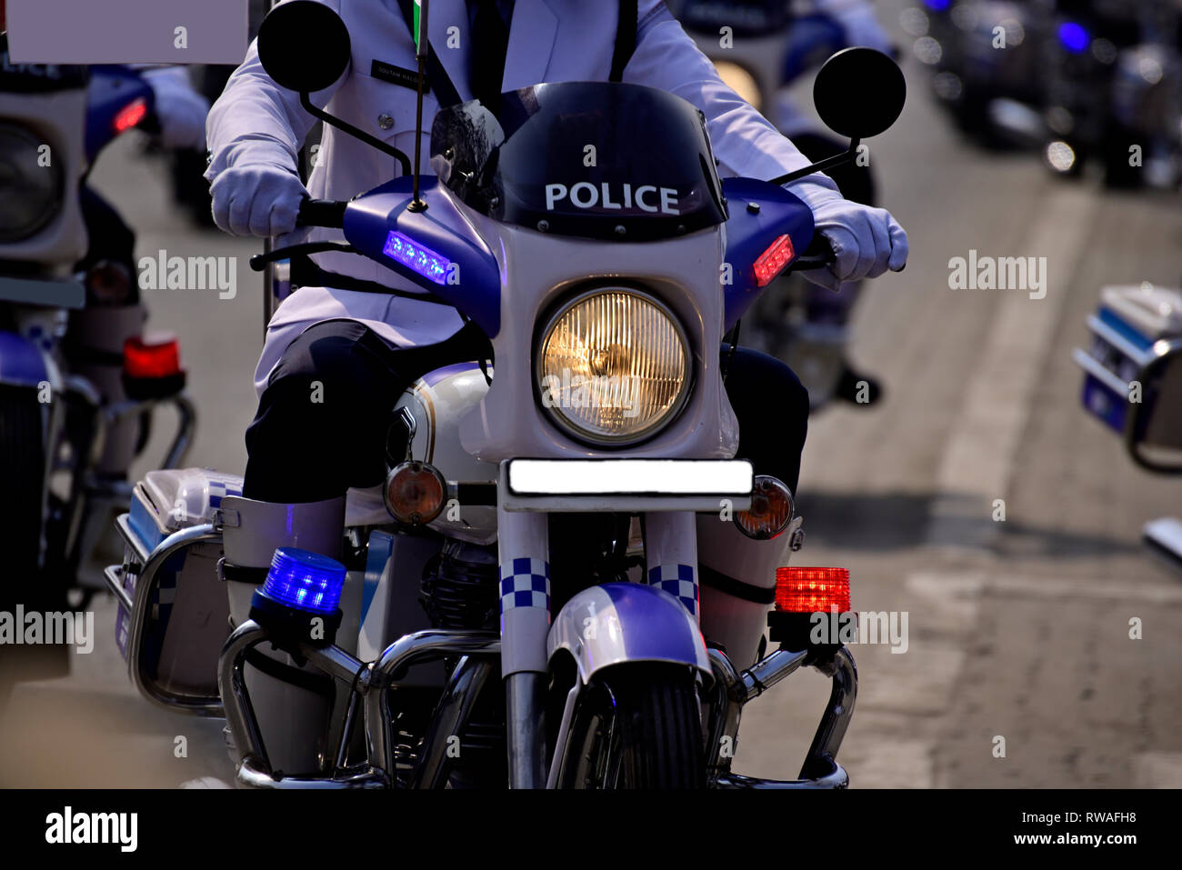 Kolkata police sergeant à moto. T Banque D'Images
