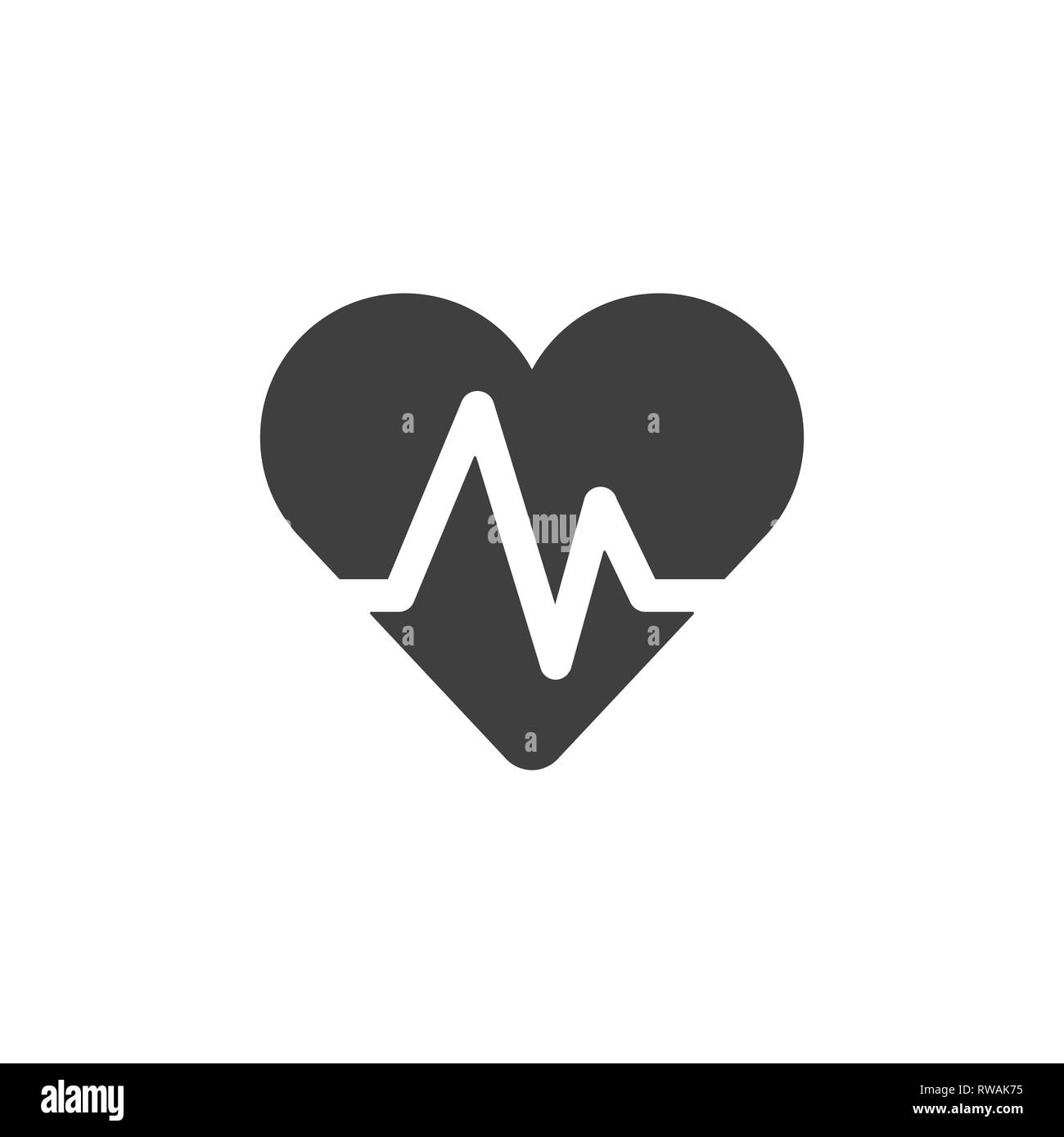 Pulsation du pouls icône médicale télévision simple illustration. Illustration de Vecteur