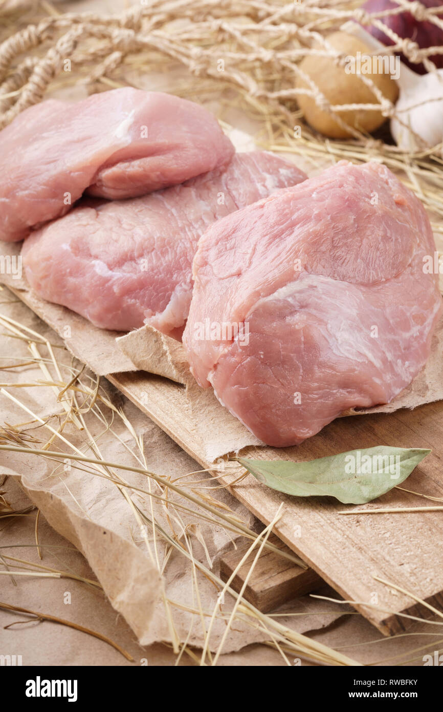 La Viande De Porc Cru Filet Beef Carbonade Ou Longe La Viande
