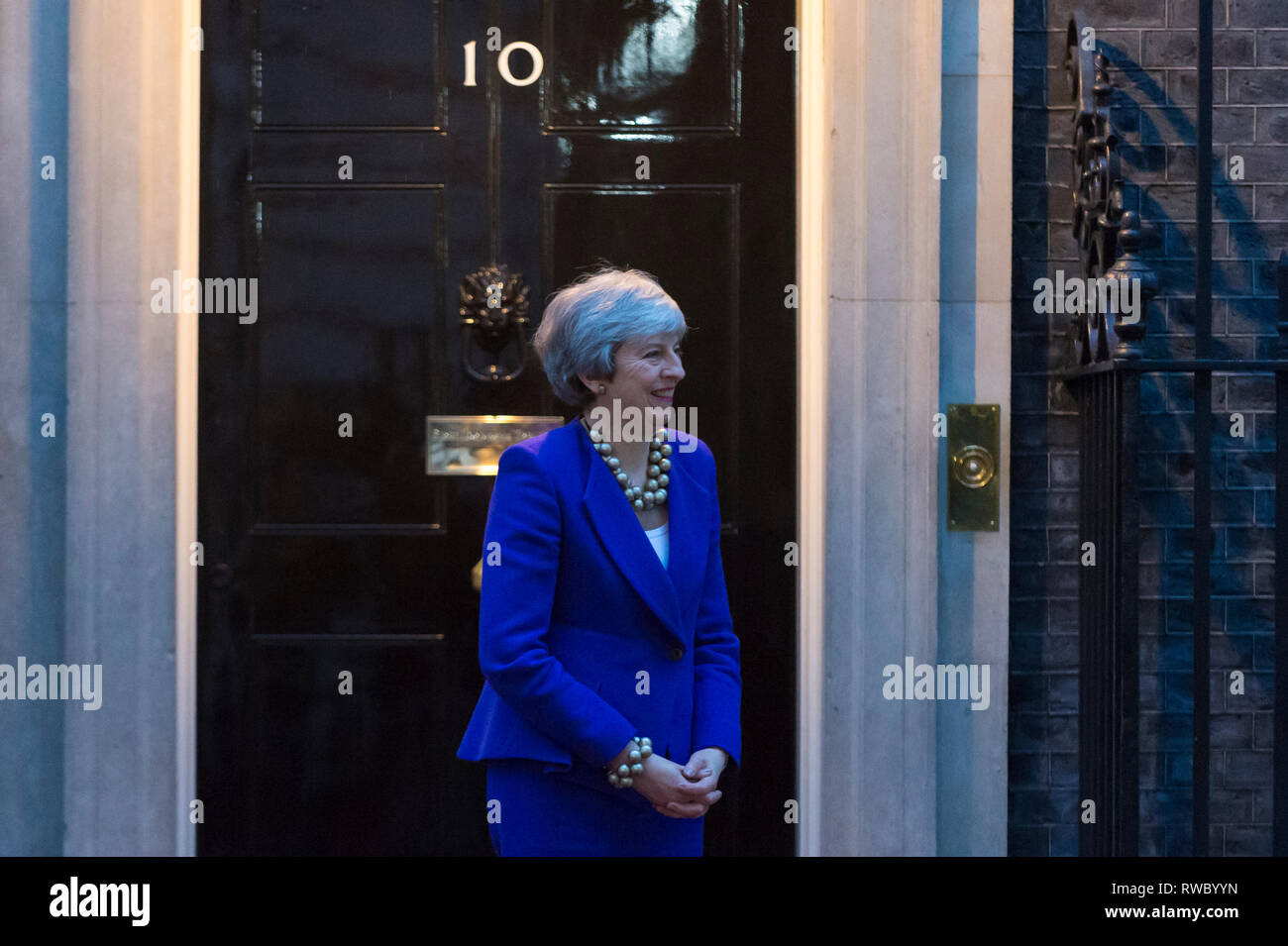 Londres, Royaume-Uni. 5 mars 2019. Theresa May, Premier Ministre, répond à Nicos Anastasiades, Président de Chypre, au numéro 10 Downing Street afin de discuter. Crédit : Stephen Chung / Alamy Live News Banque D'Images