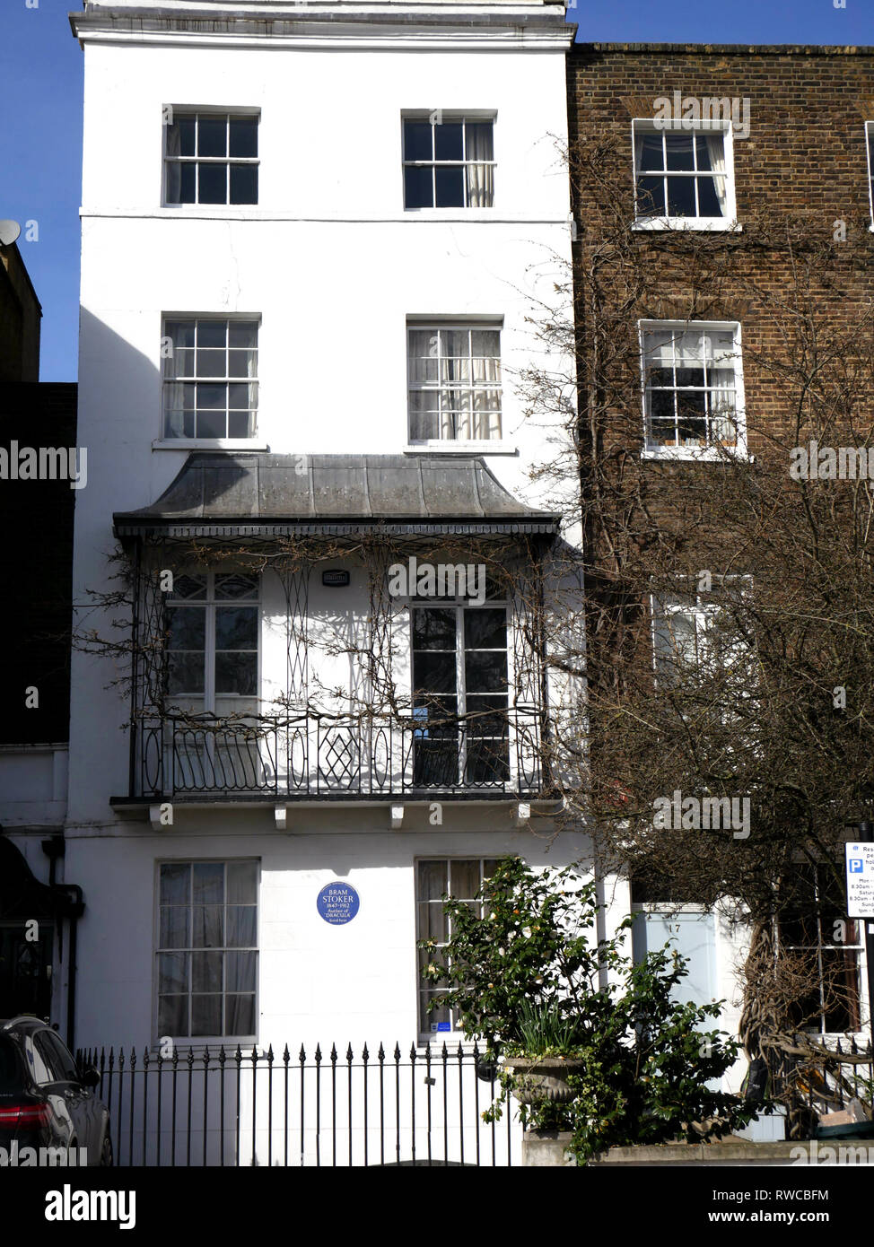 Chelsea House où vivaient de Bram Stoker Banque D'Images