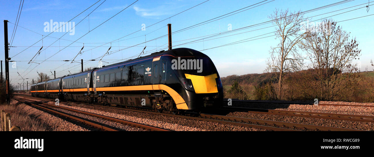180 classe Zephyr, Grand Central Trains, East Coast Main Line Railway, Peterborough (Cambridgeshire, Angleterre, RU Banque D'Images