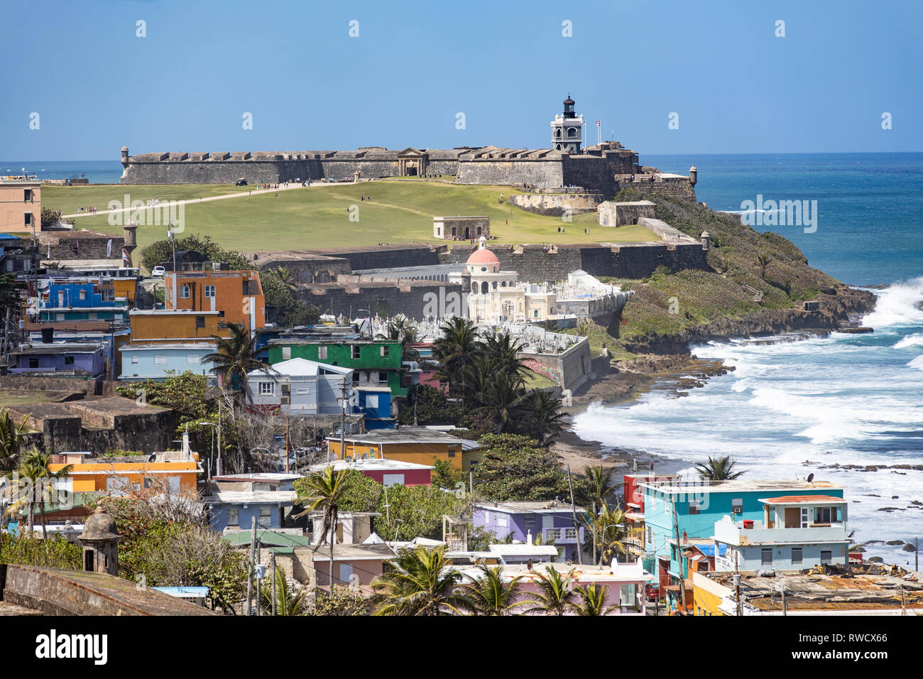 Castillo San Felipe del Morro San Juan, San Juan, Puerto Rico Banque D'Images