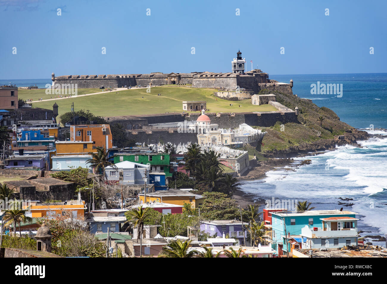 Castillo San Felipe del Morro San Juan, San Juan, Puerto Rico Banque D'Images