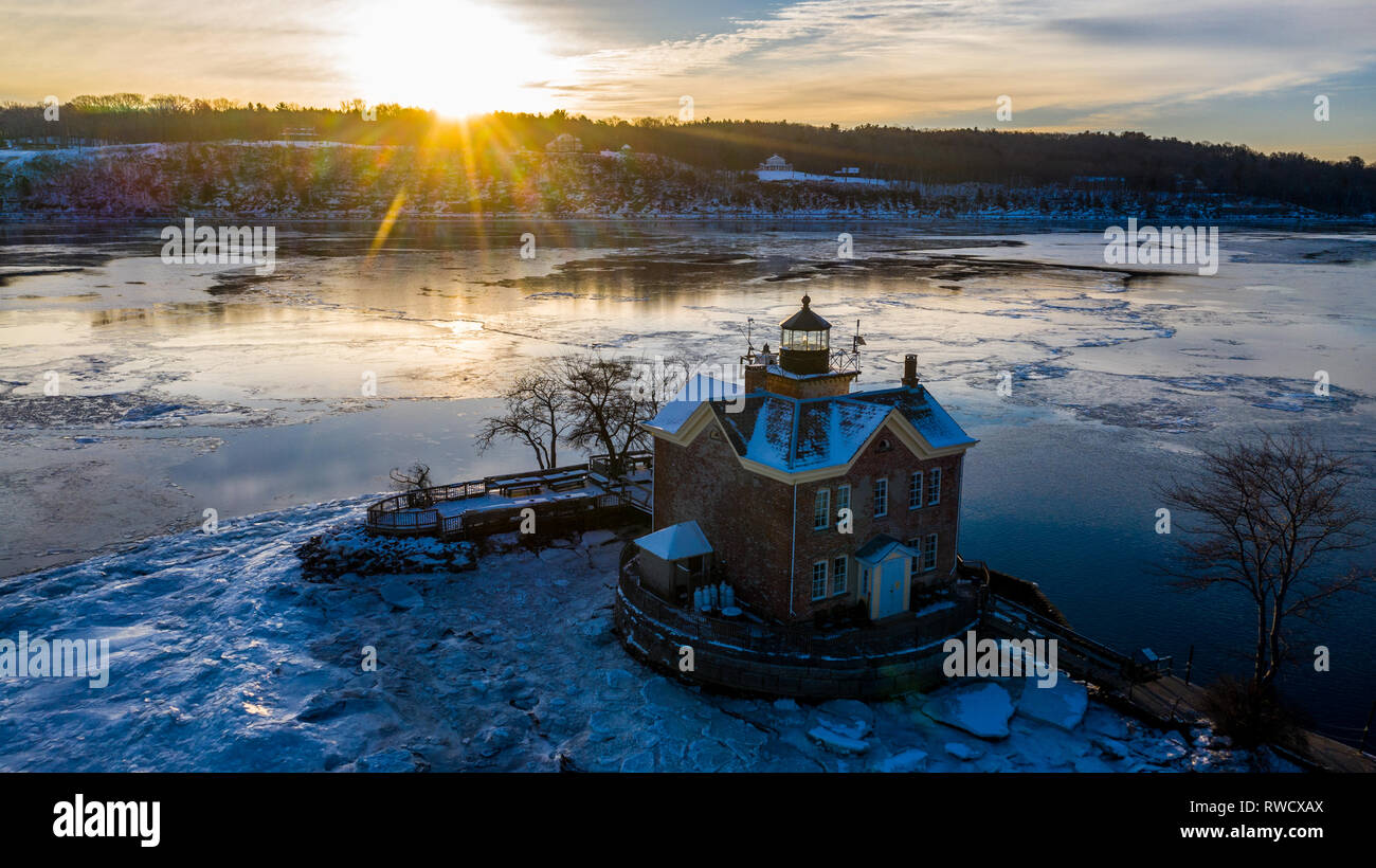 Saugerties Lighthouse, Saugerties, Ulster County, NY, USA Banque D'Images