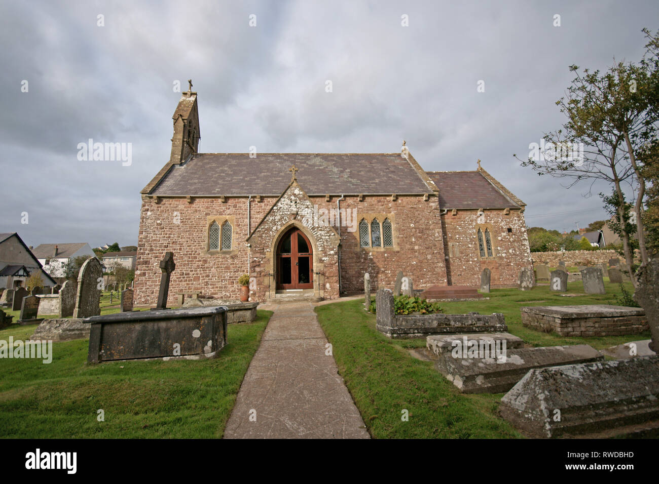 L'église Saint George, Reynoldston, Gower, Swansea, Pays de Galles Banque D'Images