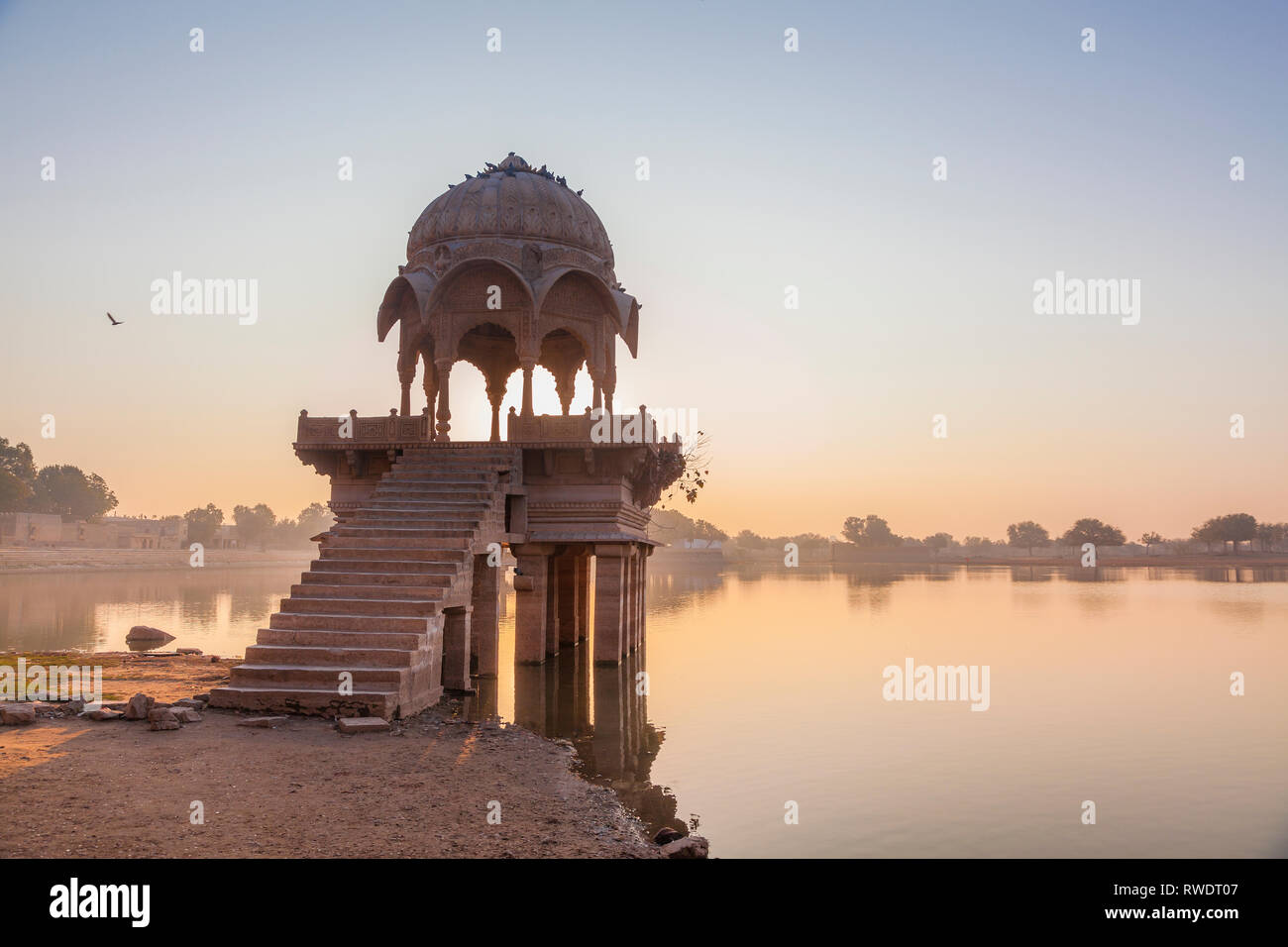 Gadisar Lake, Jaisalmer, Rajasthan, Inde, Asie Banque D'Images
