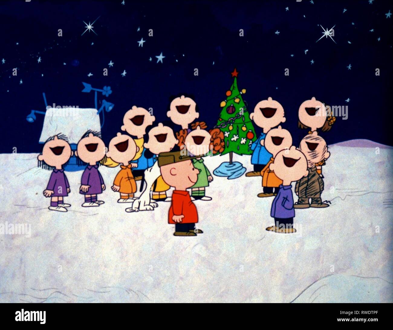 SNOOPY, marron, chorale, Un Noël à la Charlie Brown, 1965 Banque D'Images