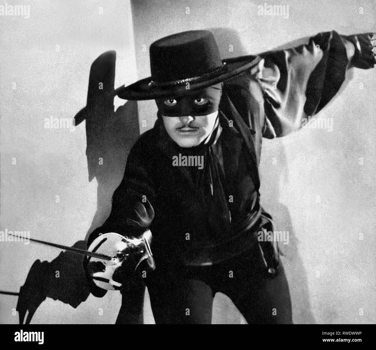 TYRONE POWER, LA MARQUE DE ZORRO, 1940 Banque D'Images