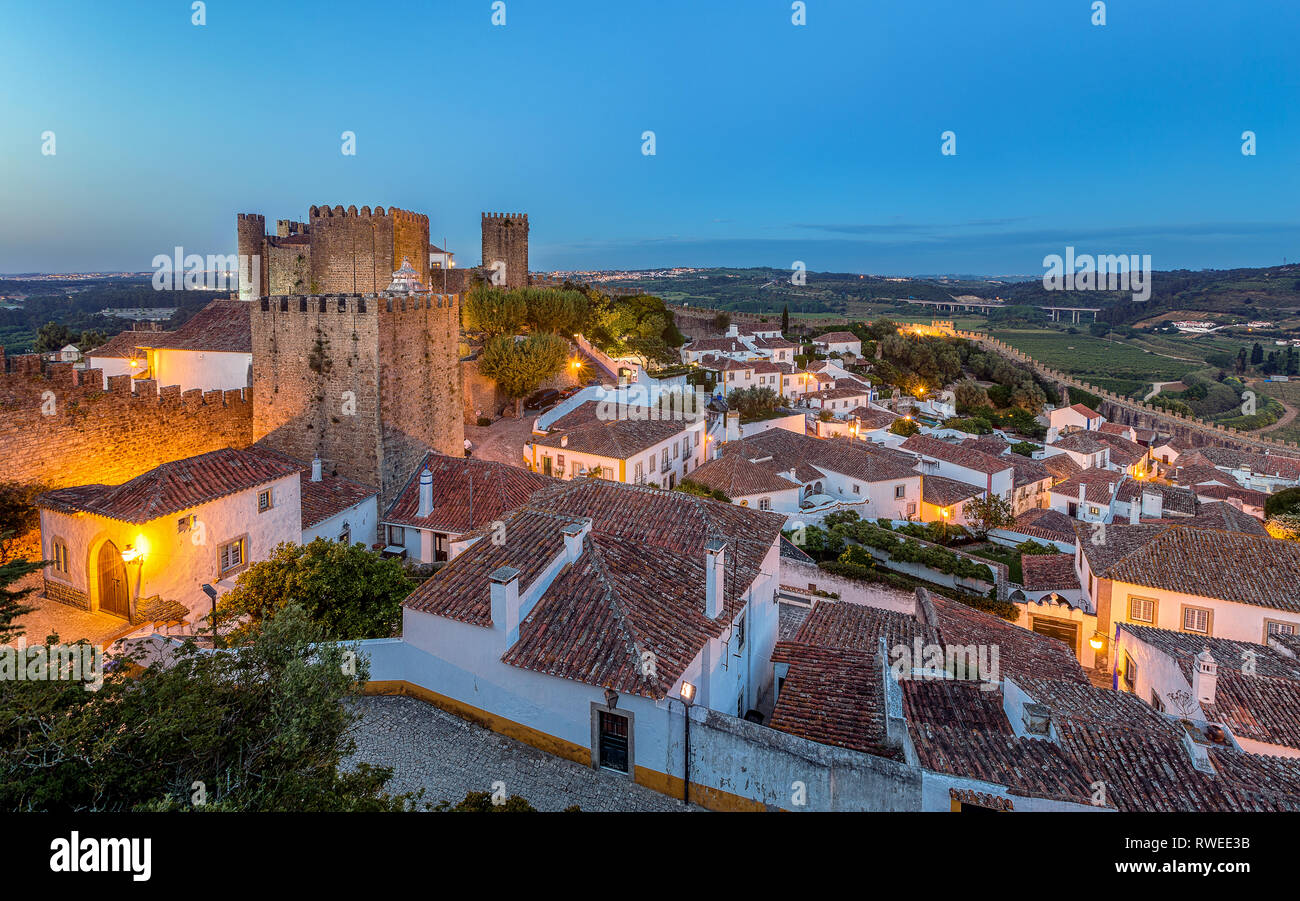 Vila de Óbidos, Portugal Banque D'Images