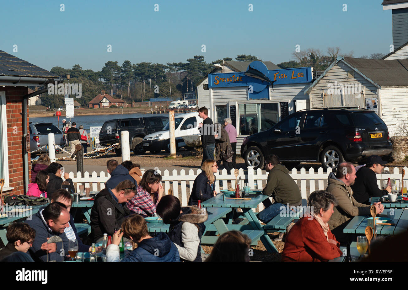 Ferry Cafe À Felixstowe Ferry, River Deben, Suffolk, Angleterre, Royaume-Uni Banque D'Images