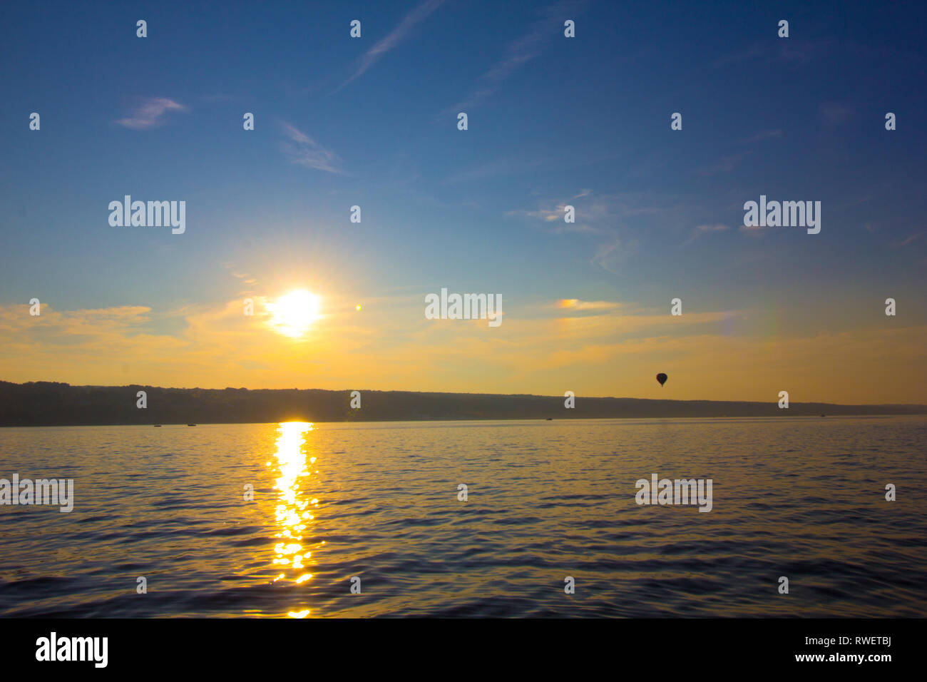 Sunset on Seneca Lake, New York Banque D'Images