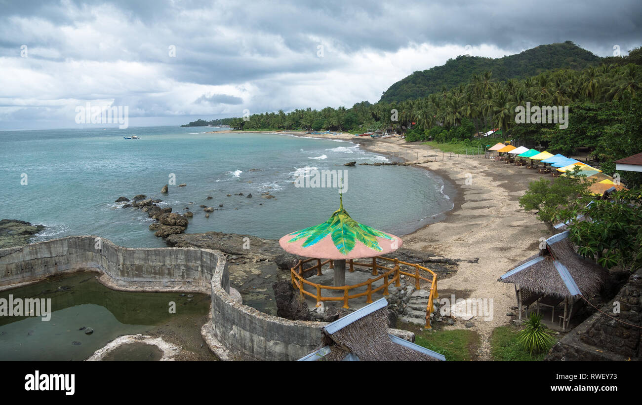 Siraan Hotsprings Resort à Anini-y, Antique, Philippines Banque D'Images