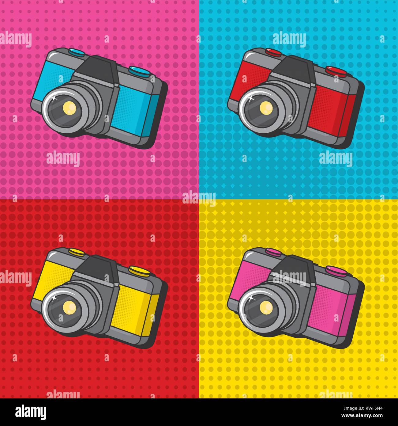 Concept pop art cartoon Illustration de Vecteur