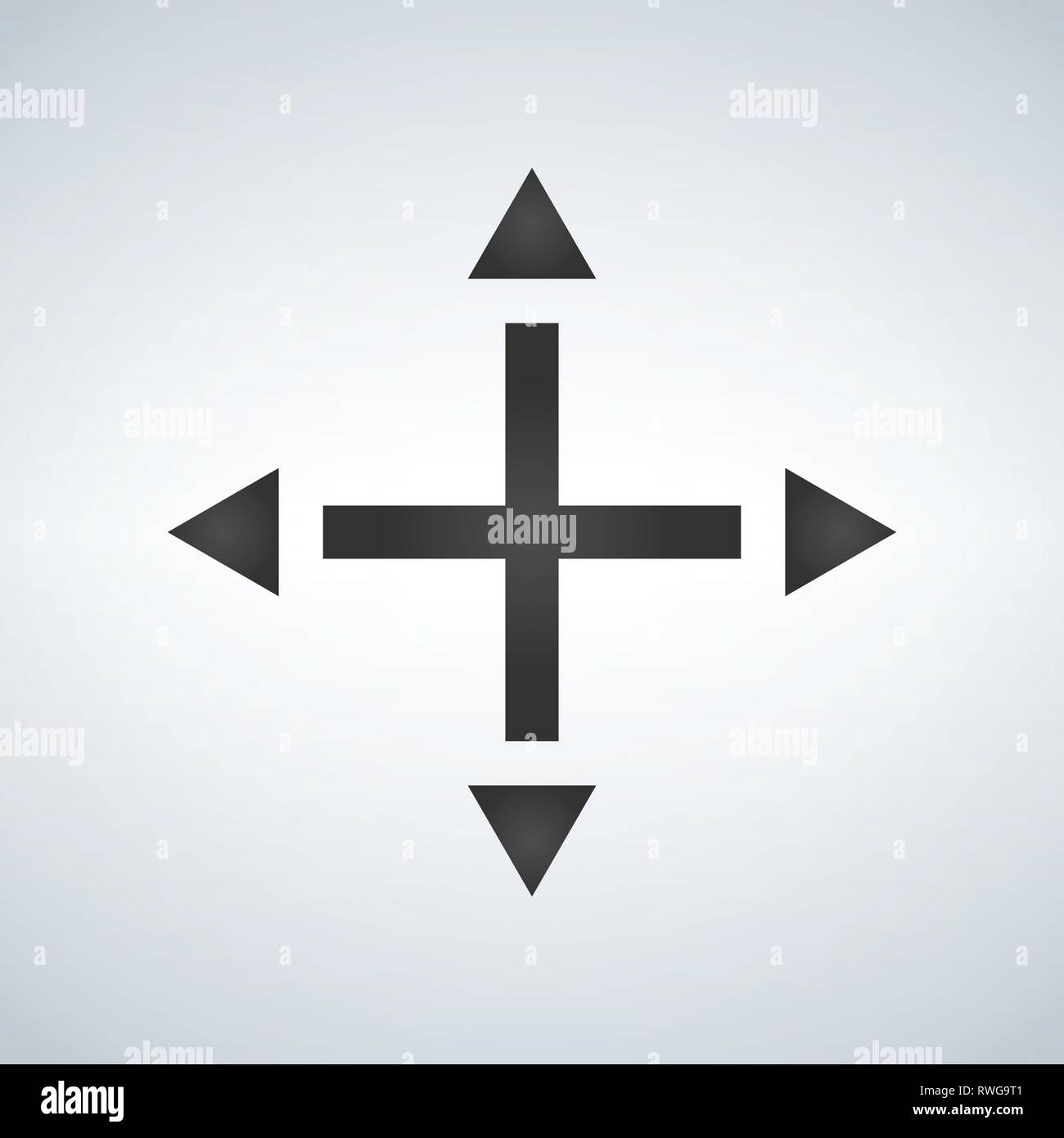 Flèches de directions, joystick differnet vector illustration isolé sur fond moderne Illustration de Vecteur