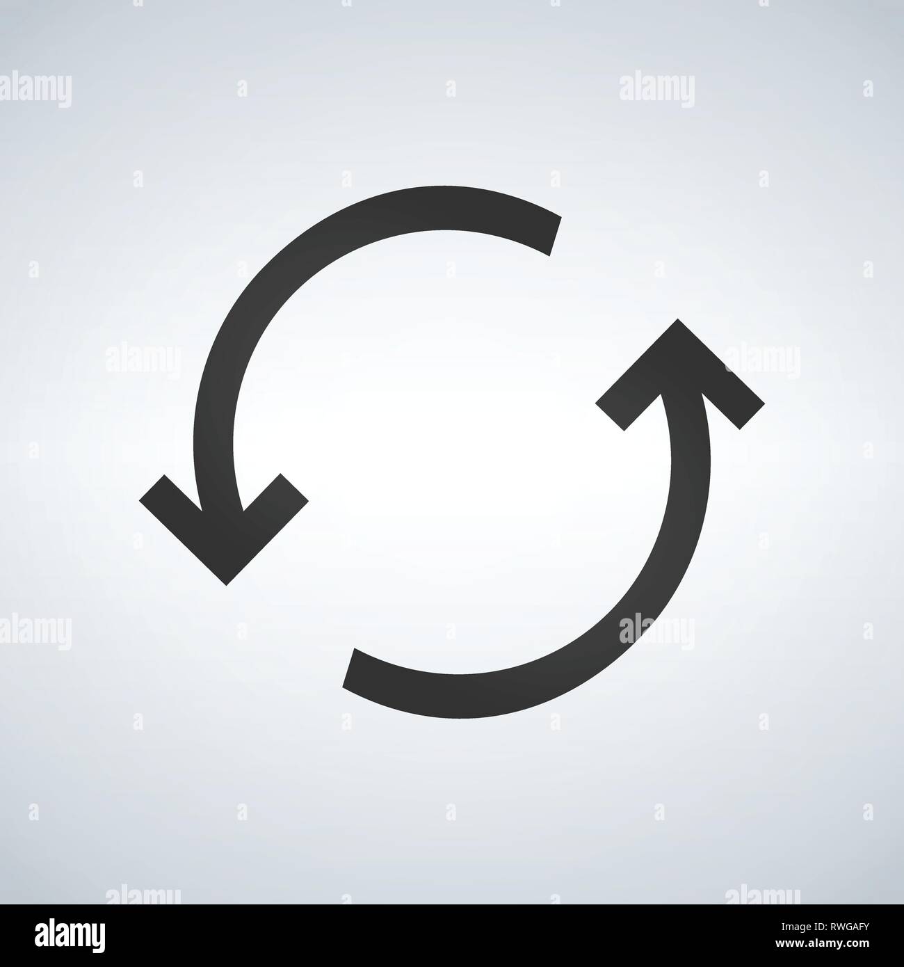 Des flèches de rotation vecteur Icône. Télévision simple symbole ...